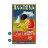 Fun in the Sun Girl on the Beach Wall Sign Wood or Metal
