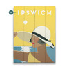 Ipswich Lady in White Sunhat Wall Sign Wood or Metal