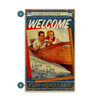 Flathead Lake Montana Boating Couple "Where Every Day is an Adventure" Wall Sign Wood or Metal
