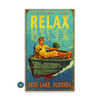 Mud Lake Florida Boating Come to Relax Wall Sign Wood or Metal