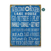 Lake House Living Welcome Sign Wall Sign Wood or Metal