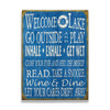 Welcome to the Lake Wall Sign Wood or Metal
