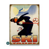 Tahoe Downhill Skier Wall Sign Wood or Metal