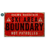Ski Area Boundary Wall Sign Wood or Metal