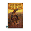 Western Meet Us at the End of the Trail Wall Sign Wood or Metal