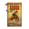 Park County Rodeo Bronc Rider Western Wall Sign Wood or Metal