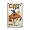Cowboy Up Bronc Rider Western Wall Sign Wood or Metal