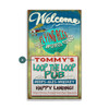 Flying Aces Loop the Loop Pub Beer Ales Whiskey Wall Sign Wood or Metal