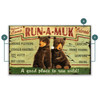 Camp Run-A-Muk Bears Camp Scene Wall Sign Wood or Metal
