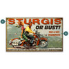 Sturgis or Bust Couple on a Motorcycle Wall Sign Wood or Metal
