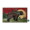 Merry Christmas Bear with Snowflake Scarf Wall Sign Wood or Metal