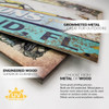 Wood & Metal Wall Sign Features