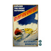 Great Outdoors Snowmobile Winter Scene Wall Sign Wood or Metal