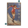 Vintage Ski Gal Stowe Vermont Wall Sign Wood or Metal
