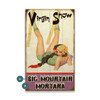 Virgin Snow Big Mountain Montana Fallen Lady Skier Wall Sign Wood or Metal