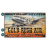 Personalized Gold Rush Air Far West Prop Plane Wall Sign Wood or Metal