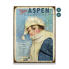 Personalized Visit Aspen Colorado Snowy Scene Wall Sign Wood or Metal