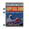 Personalized Locally Grown Produce Happy Hill Farm Wall Sign Wood or Metal