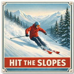 Skiing Wall Signs