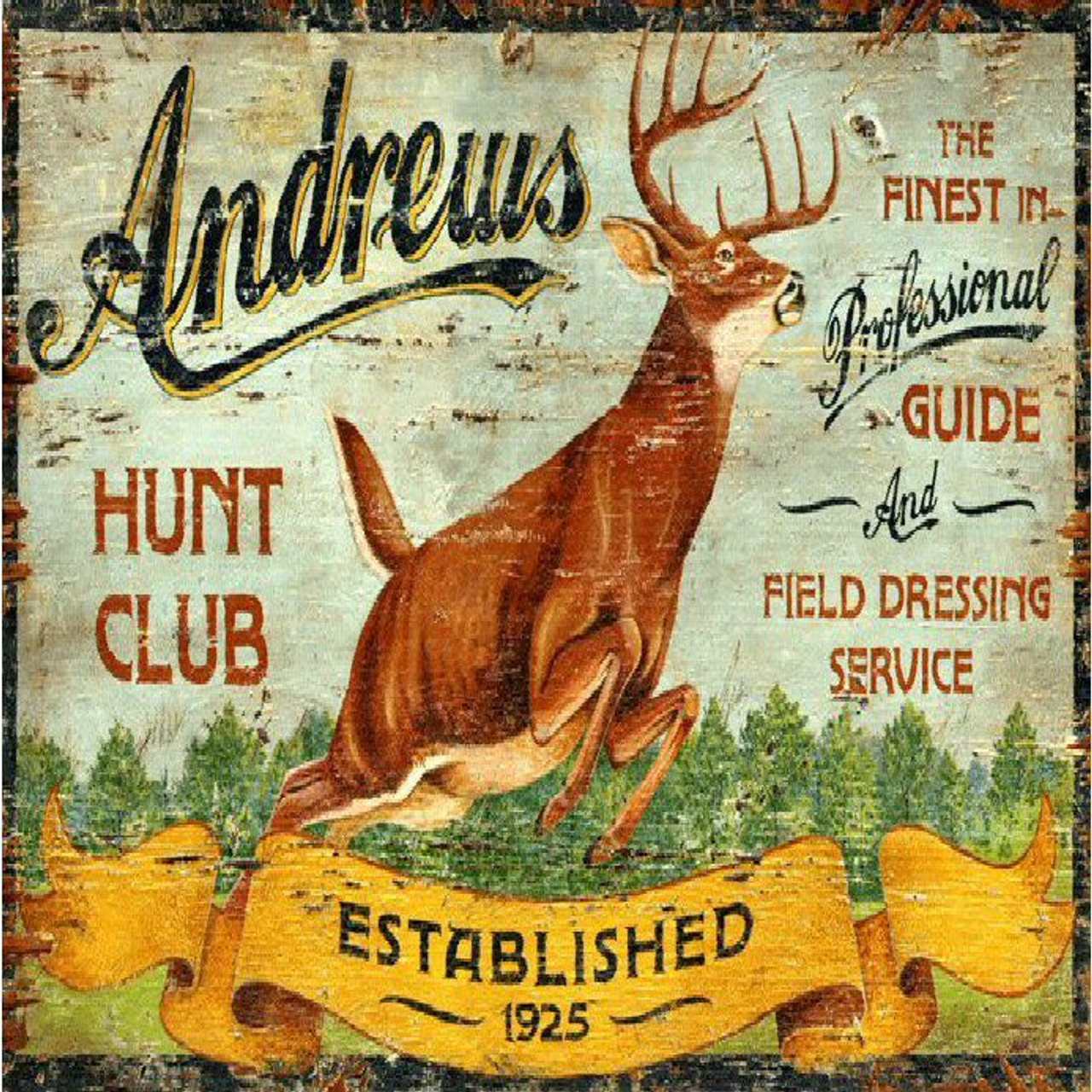 Custom Large Hunt Club Vintage Style Metal Sign 4  14128.original 