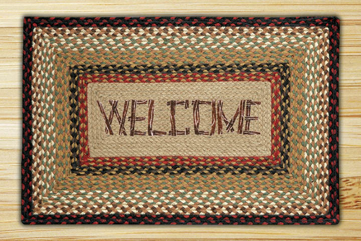 20" x 30" Braided Jute Rectangle Rug Floor Rug Area Rug