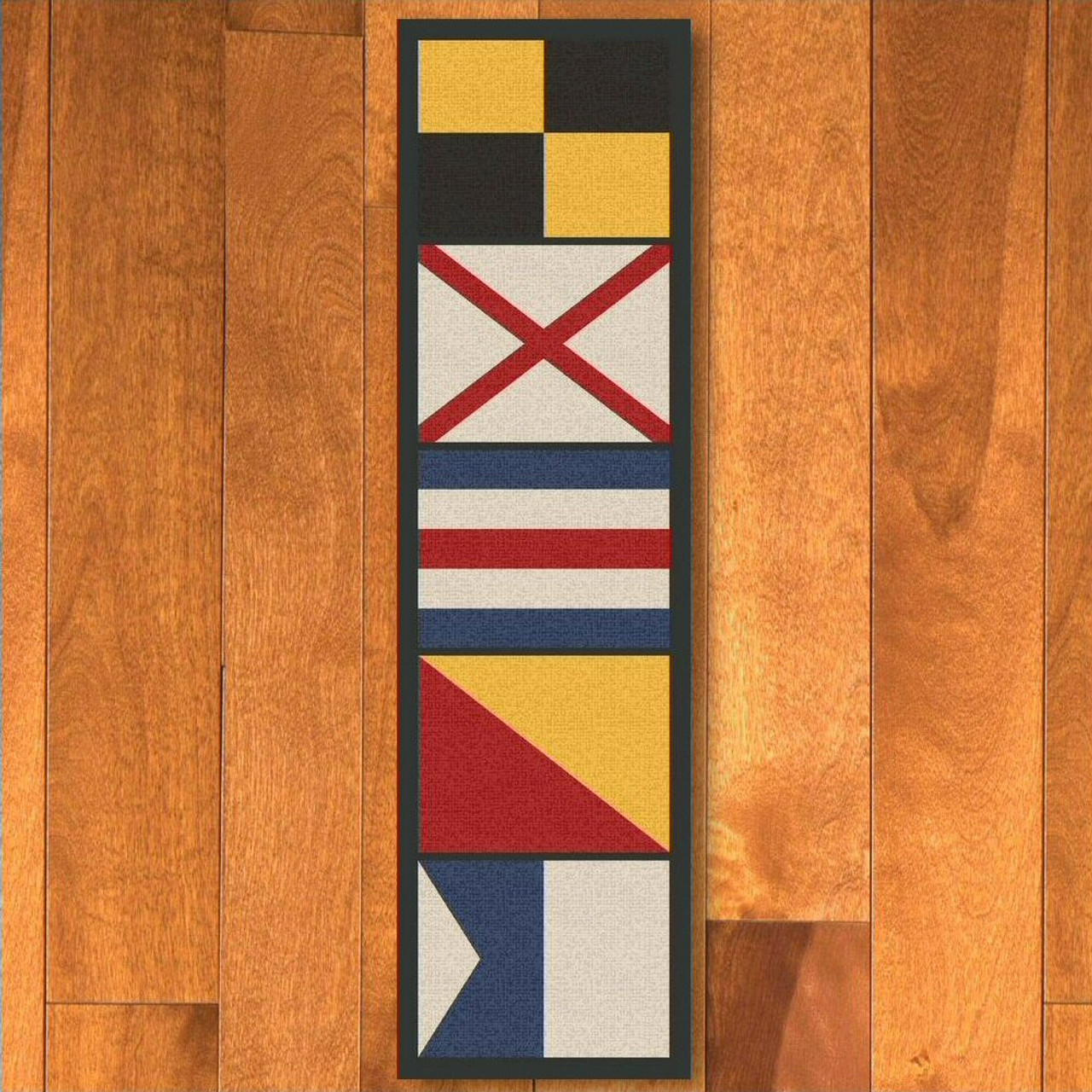 4' x 5' Nautical Signal Flag Rectangle Nylon Area Rug Floor Rug