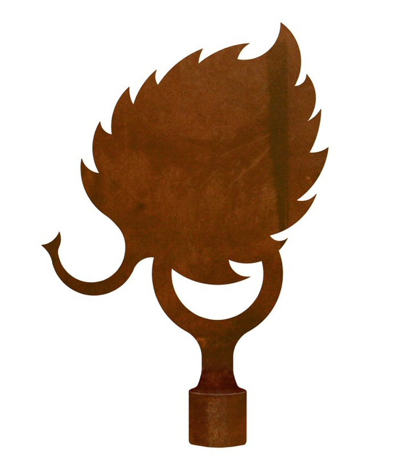 Large Aspen Leaf Metal Lamp Finial Lamp Accessories