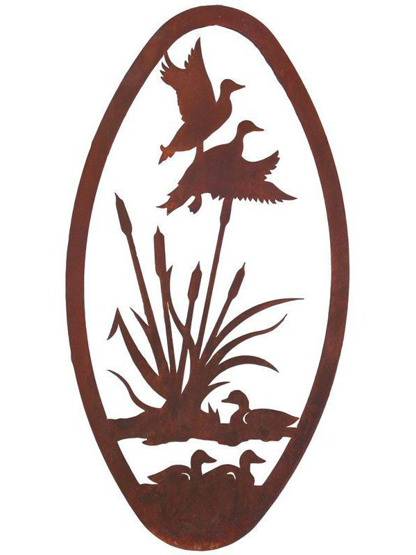 30" Flying Duck Metal Wall Art Birds Wall Decor
