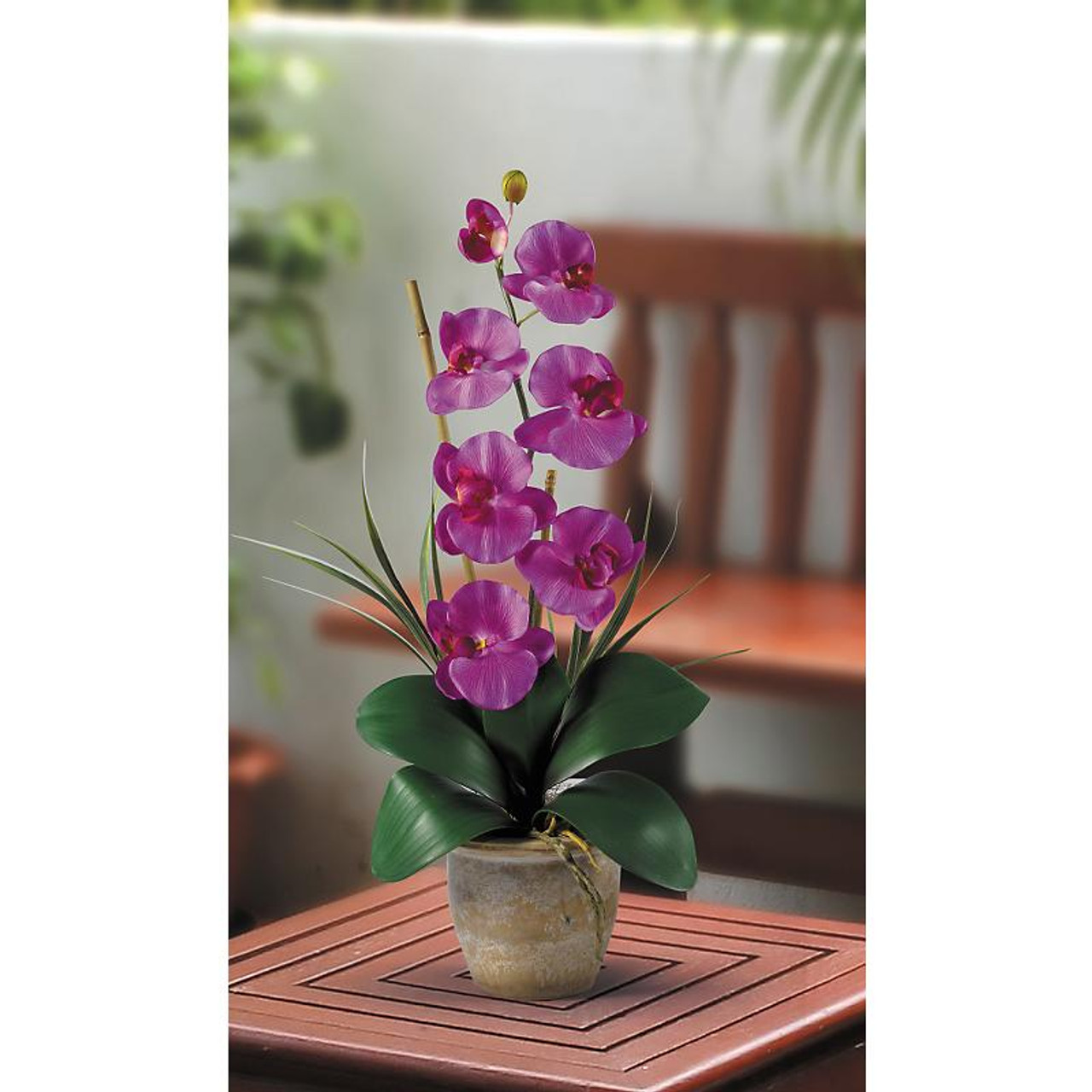 Nearly Natural Single Stem Phalaenopsis Silk Orchids Orchid Artificial Flowers Silk Flowers 5714