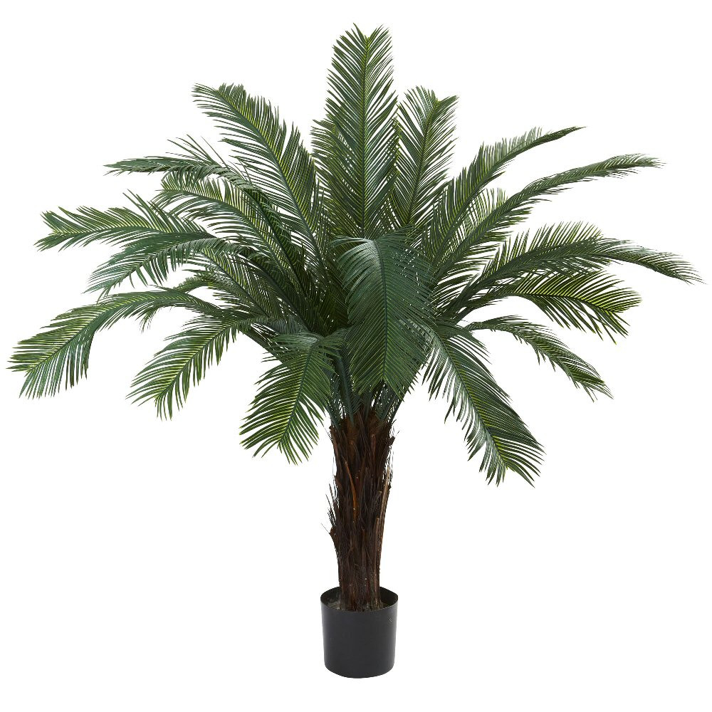 5' Silk Cycas Tree UV Resistant Indoor Outdoor Artificial Trees