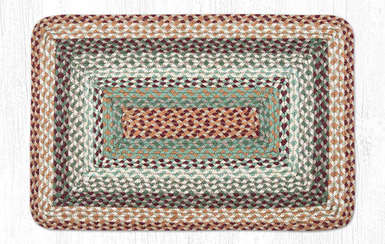 Buttermilk Cranberry Jute Oval Rug | Primitive Country Accent