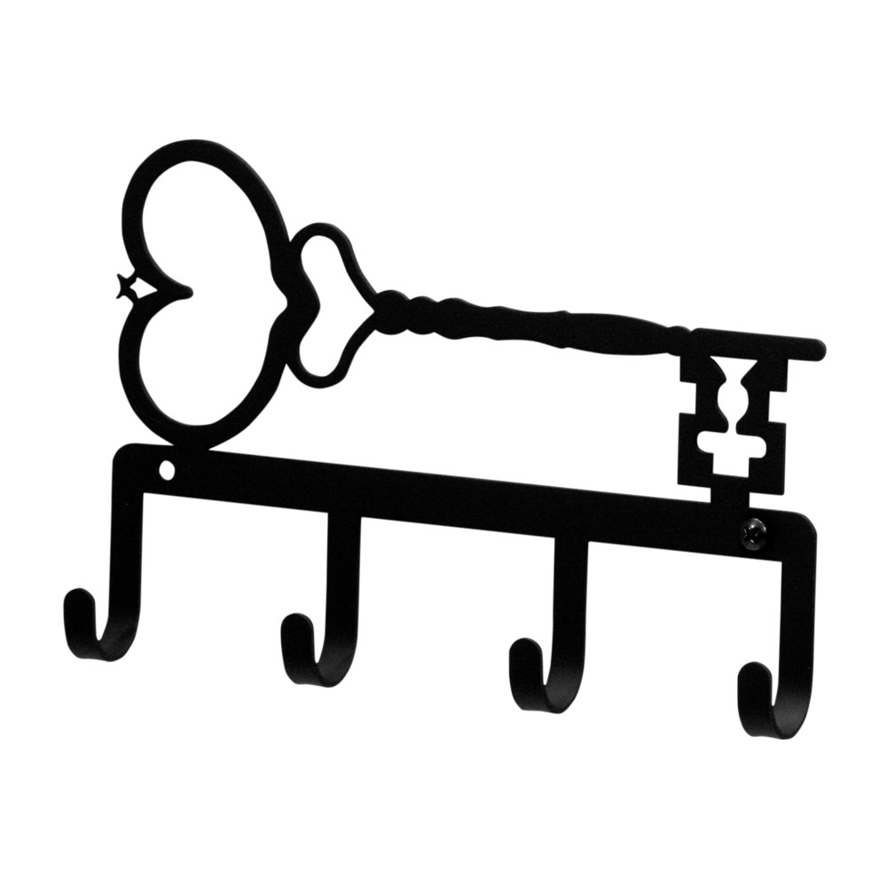 Music Note Black Metal Key Rack - Wall Hooks