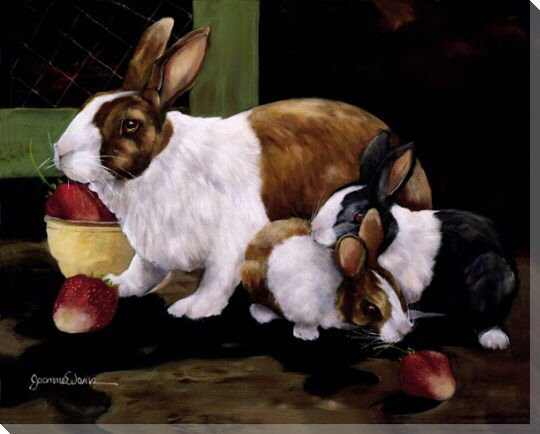 Something Special Bunny Rabbits Wrapped Canvas Giclee Print | Bunny ...