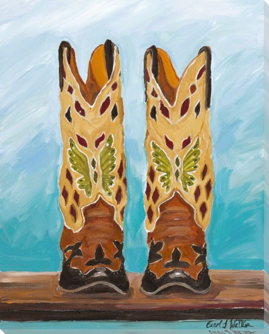 cowboy boots painting