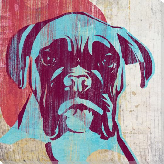 boxer dog wall art