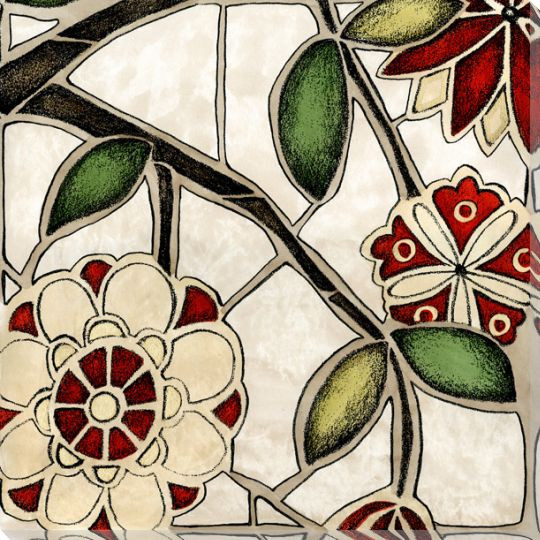 floral mosaic iv wrapped canvas giclee print wall art wall decor artwork floral mosaic iv wrapped