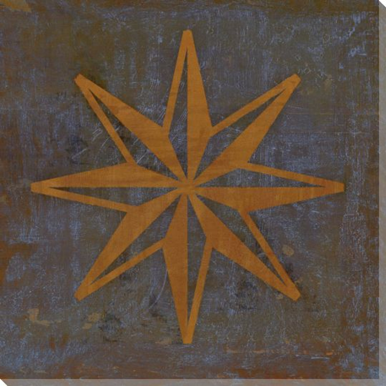 Qwerties 8 Point Star Wrapped Canvas 