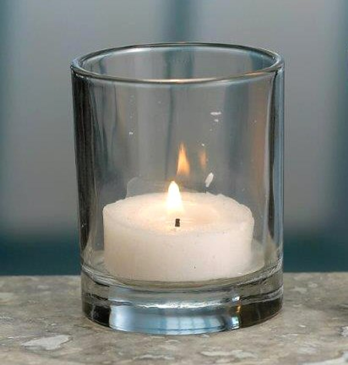 Round Glass Votive Candle Holders, Set of 12