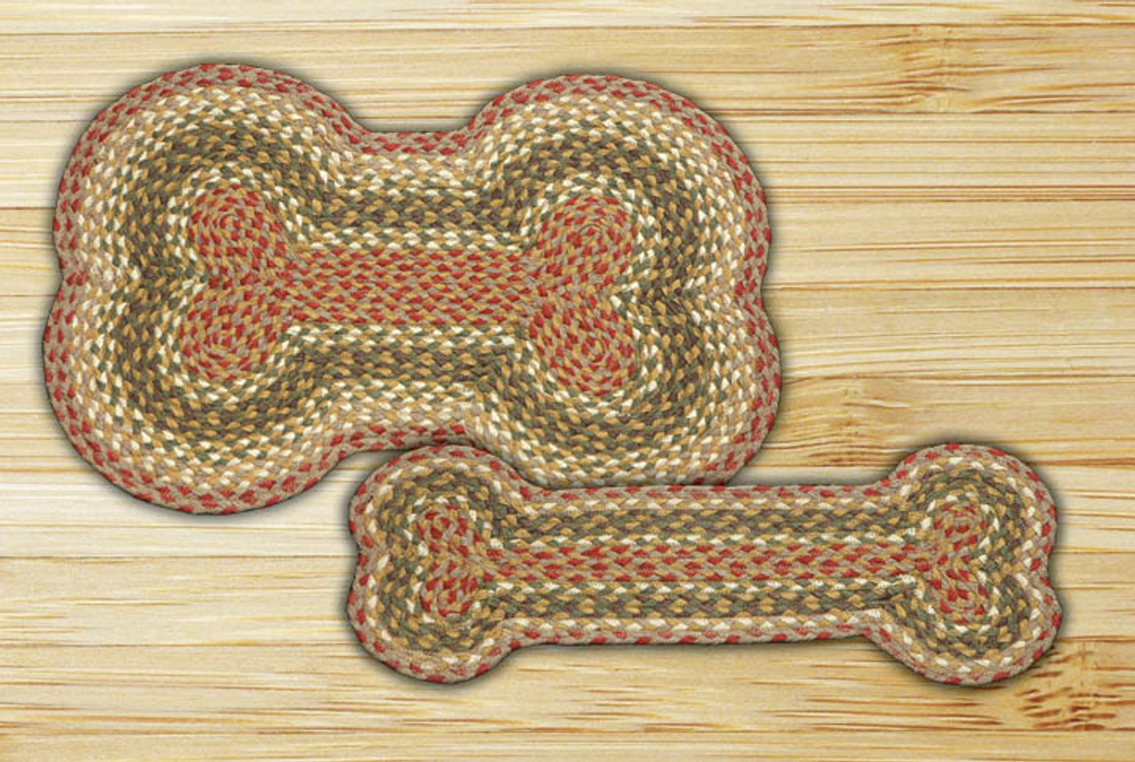 18" x 28" Dog Bone Shaped Braided Jute Rug DB24 Floor Rug Area Rug