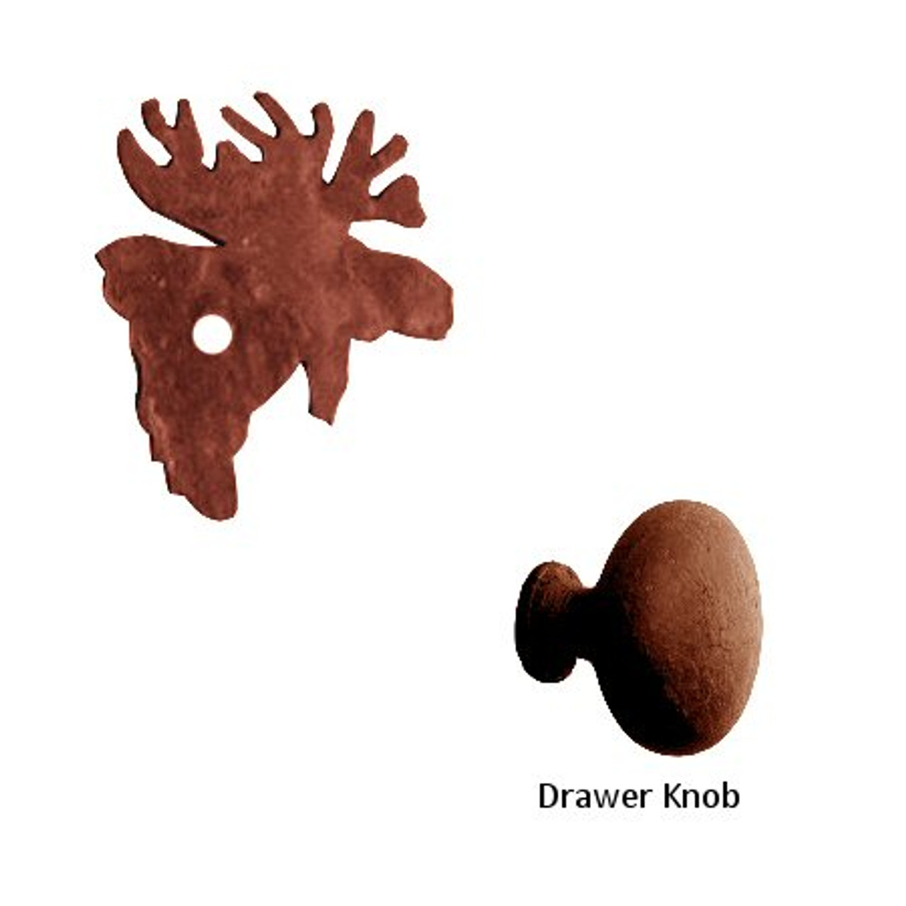 Moose Metal Drawer Pull With Back Plate Drawer Knob Cabinet