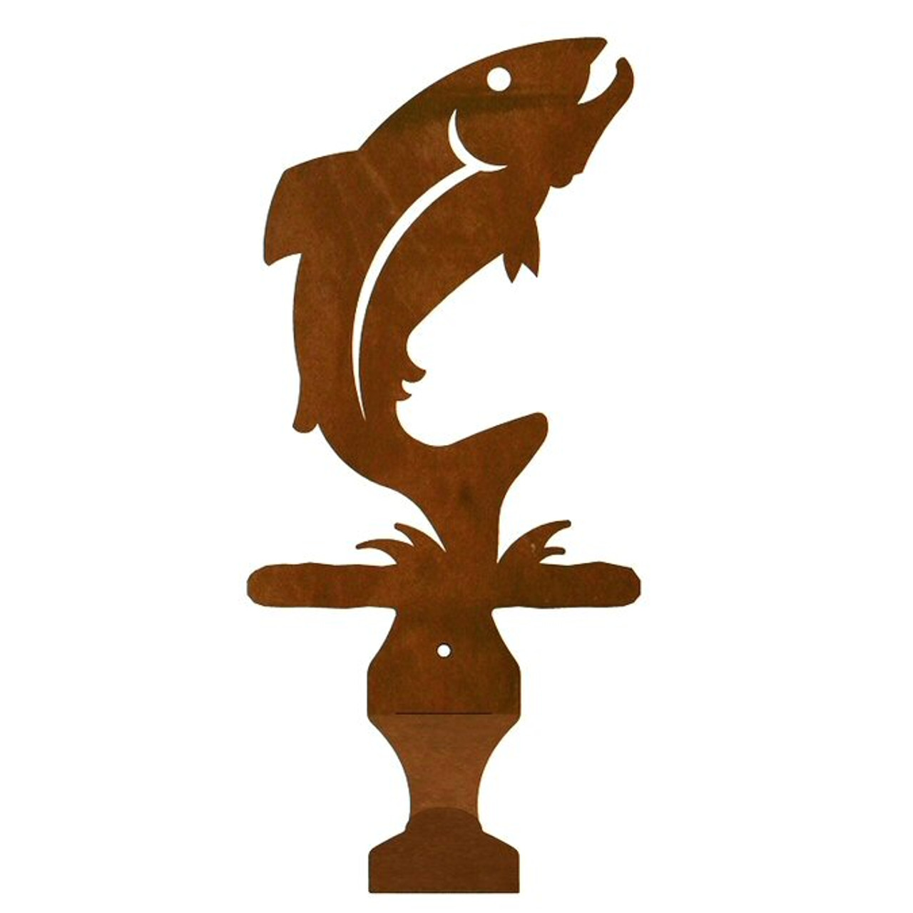 Trout Fish Metal Drape Rod Holders - Rustic Curtain Accessories