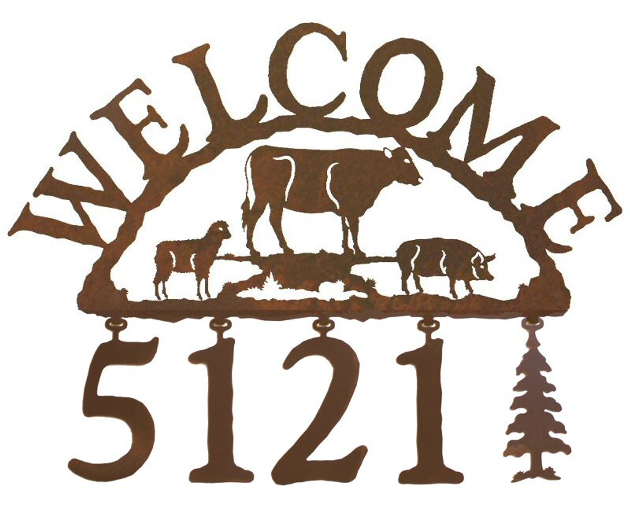 Farmhouse Animals Welcome Stencil Farmhouse Sign Stencil Cow 