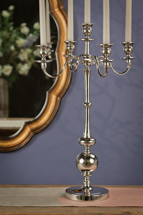 Nickel Five Light Candle Holder Candle Holder Dessau Home ST263