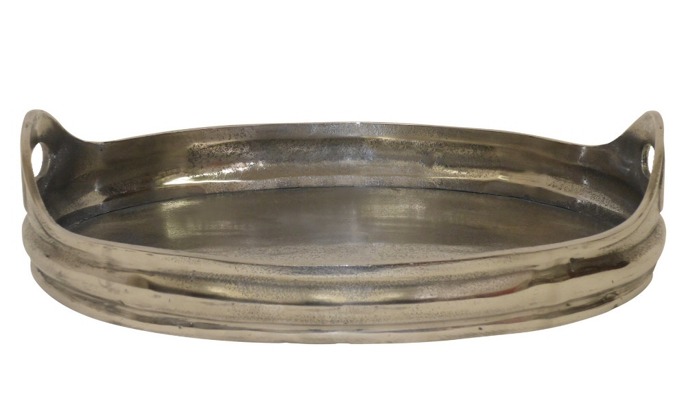 Dessau Home Cast Aluminum Oval Tray