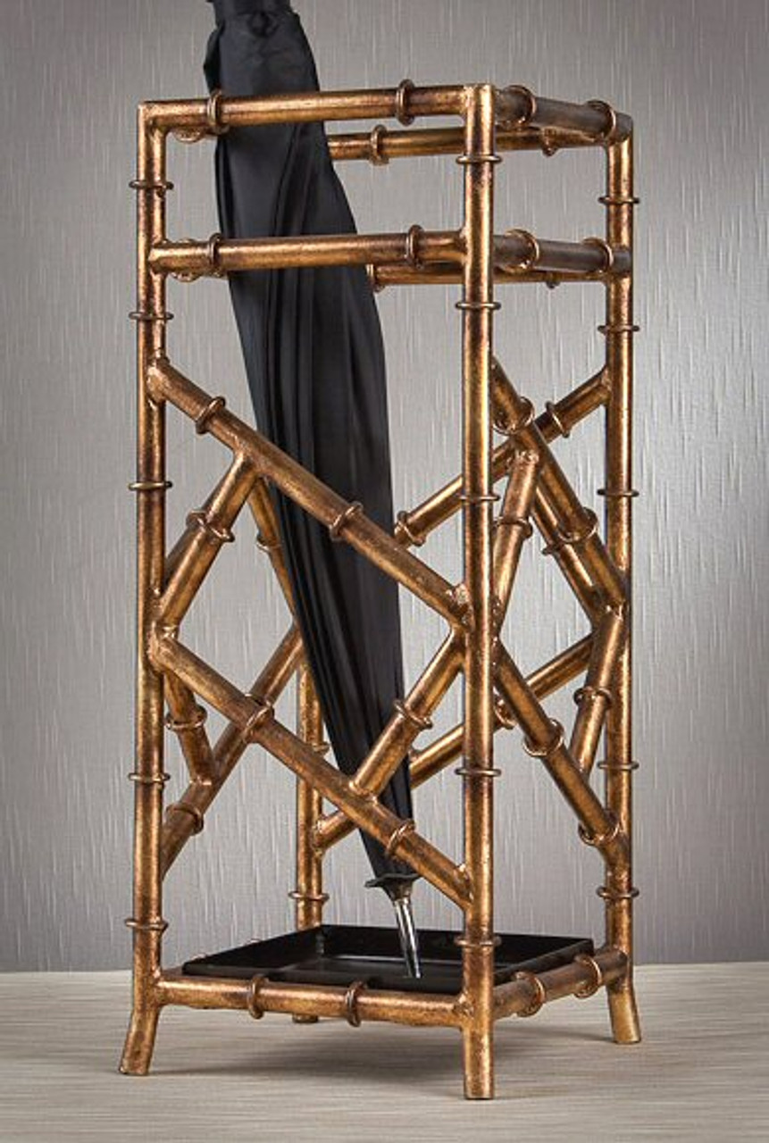Antique Gold Iron Bamboo Umbrella Stand Umbrella Holders Dessau