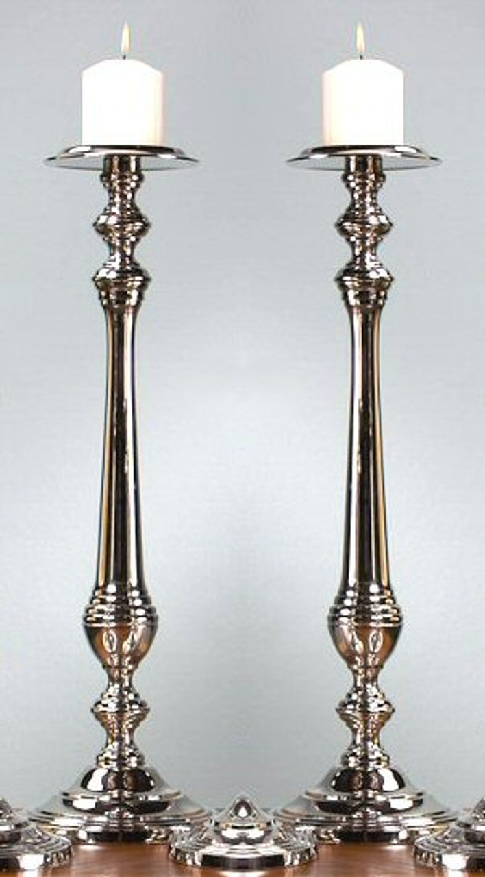 pillar candle holder set of 2