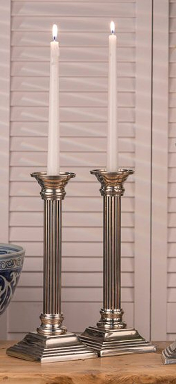 Biedermann & Sons Glass Daylight Pedestal Candle Holders Box of 4 Medium Biedermann & Sons Glass Daylight Pedestal Candle Holders Box of 4 Medium