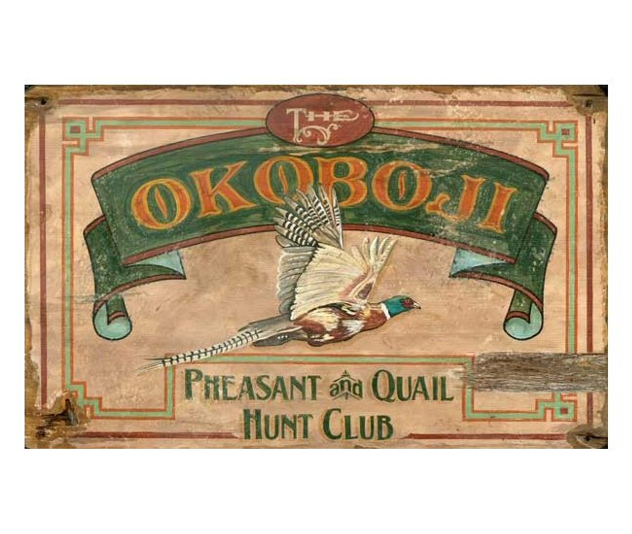 Custom Okoboji Pheasant & Quail Hunt Club Vintage Style Metal Sign