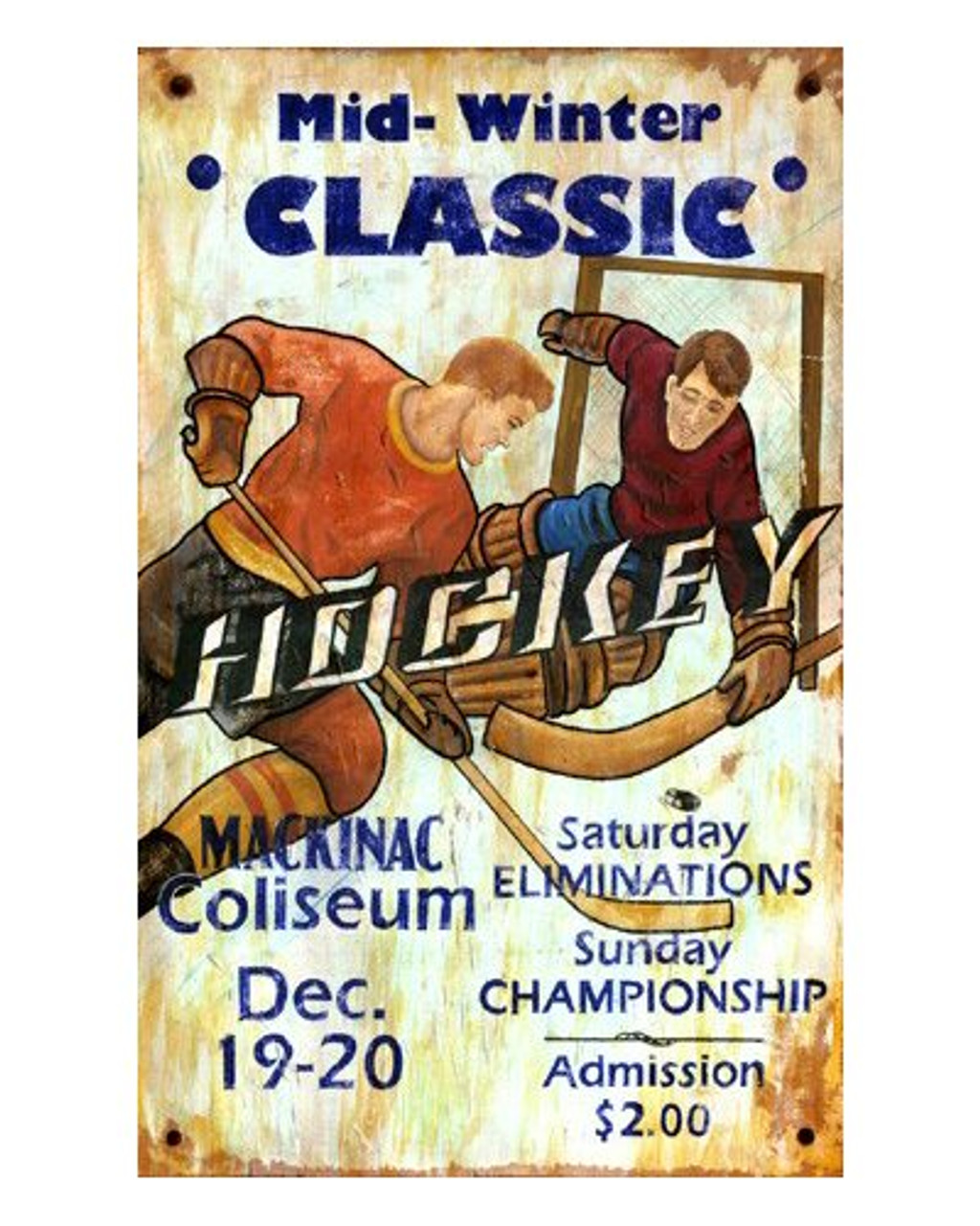 Vintage Inspired Hockey Print | Poster