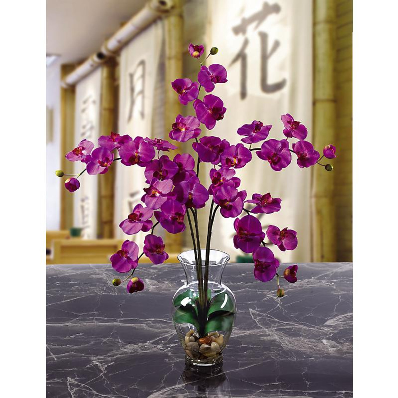 Nearly Natural Single Stem Phalaenopsis Silk Orchids - Gold - Artificial  Flowers - Silk Flowers